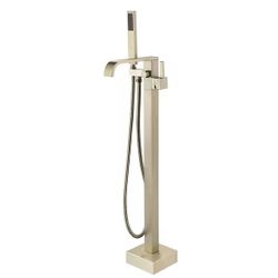 KS #062406 Dree Floor Mounted Tub Filler Single Handle Freestanding Bathtub Faucet Handheld Shower#J020001-66-BG