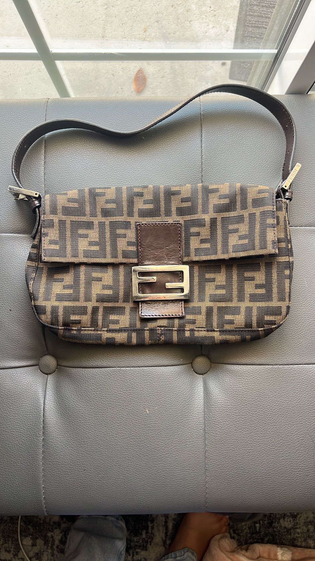 Authentic Fendi Shoulder Bag ZUCCA