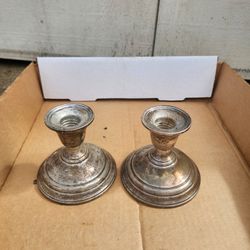 'International Silver' candle holders