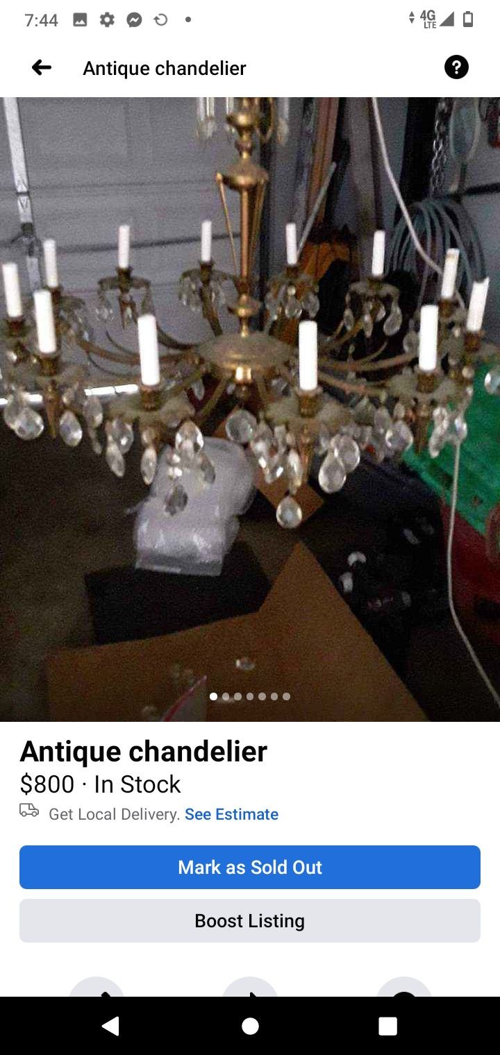 1940s. Antique Chandelier