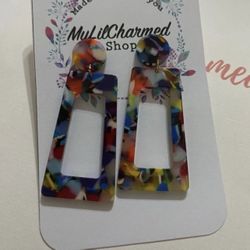 Colorful handmade Women’s Geometric vibrant Earrings NEW