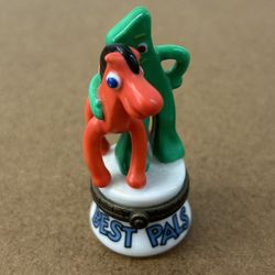 1998 PHB Collection PREMA Toy Co. GUMBY & POKEY “Best Pals” Ceramic Trinket Box(pre-owned)