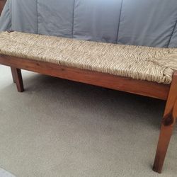 Natural Seagrass Indoor Bench