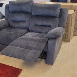 Recliner Love Seat With Soft Fabric 