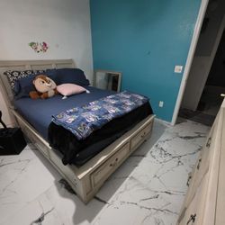 Kids Mill Valley Jr. Washed White Full Storage Bed