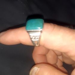 .925 Silver And Turqoise Ring