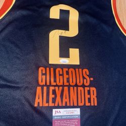 Shai Gilgeous-Alexander Signed City Edition Jersey Oklahoma City Thunder COA