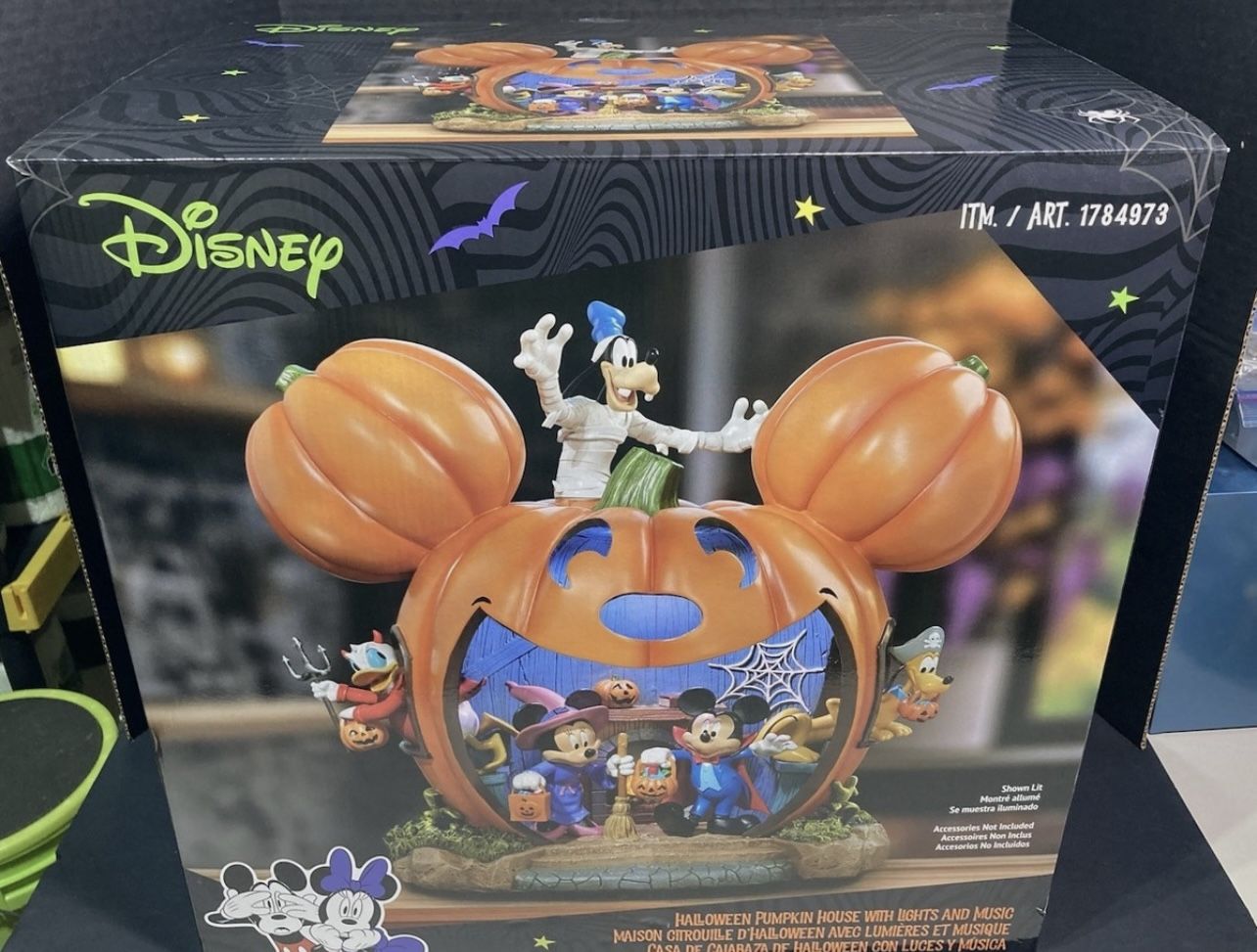 Disney 2025 Halloween Pumpkin House with lights and Music.