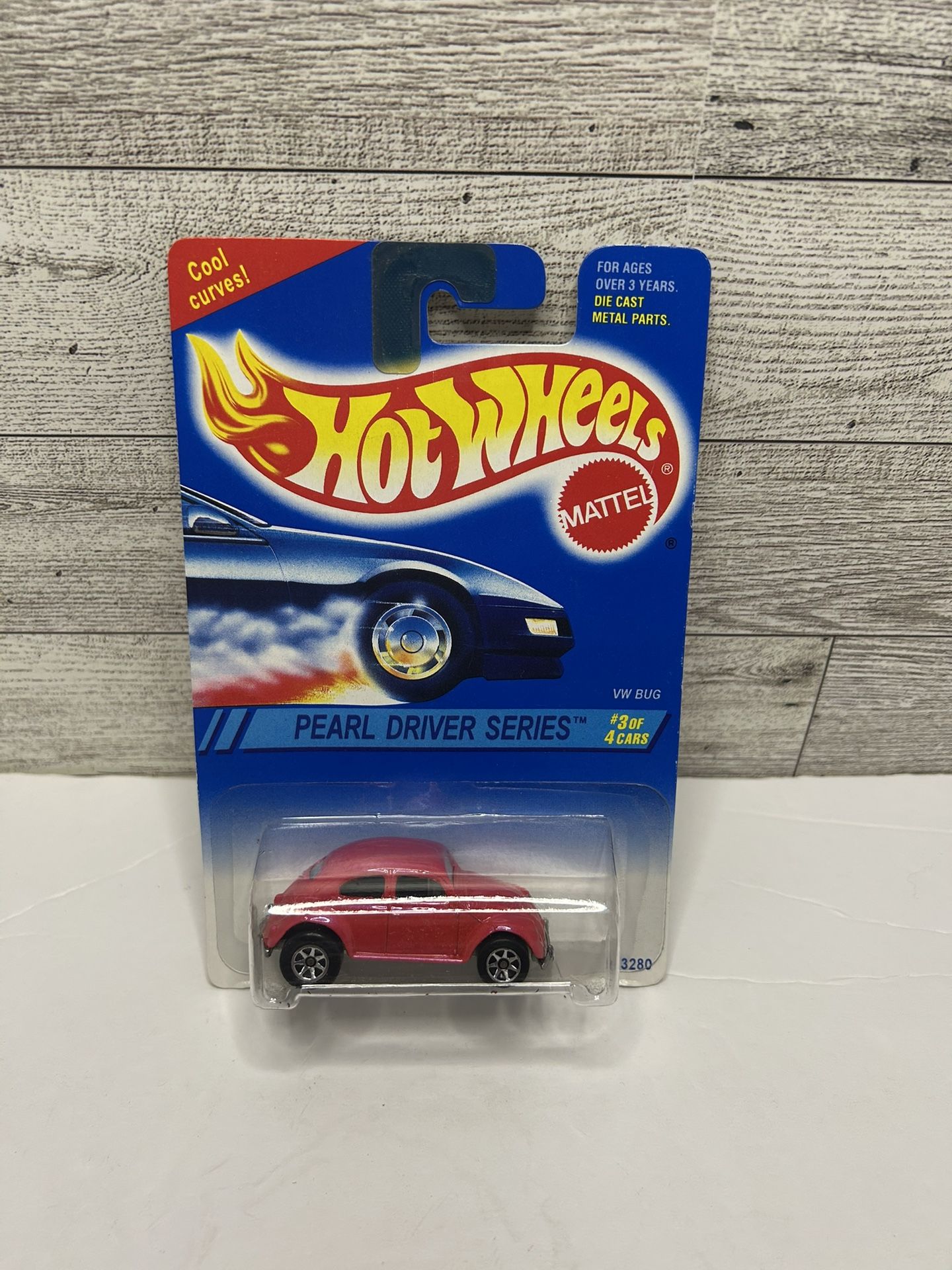 Vintage Hot Wheels Pink ‘1994 VW Bug / Pearl Driver Series• Die Cast Metal & Plastic • Made in Malaysia