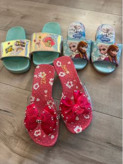 Size 13/1 Princess shoes Disney little mermaid slide frozen Elsa slipper