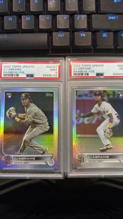 Lot 2022 Topps Update CJ ABRAMS ROOKIE RAINBOW FOIL PSA9