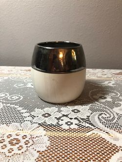 Two-Tone Ceramic Votive Candle Holder