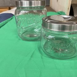 Mason Craft & More 2-piece Glass Canister Set 