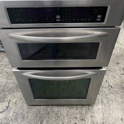 Kitchen Aid 30” Microwave Oven Combo In Stainless Steel Used