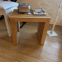 Wooden stool table two in one perfect condition earthy