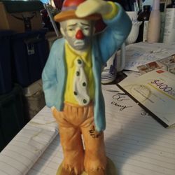 Emmett Kelly Bisque Figurine 9 In