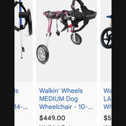 LOW PRICE MOVING- $450 + TAX WALK-IN PETS PINK DOG WHEEL CHAIR