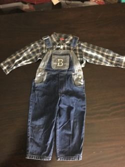 Toddler Boys 2-piece overall set Bugle Boy