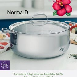 Cacerola De 18 Qts De Tri -ply Nueva En Su Caja 🌺 Princess House 🌺