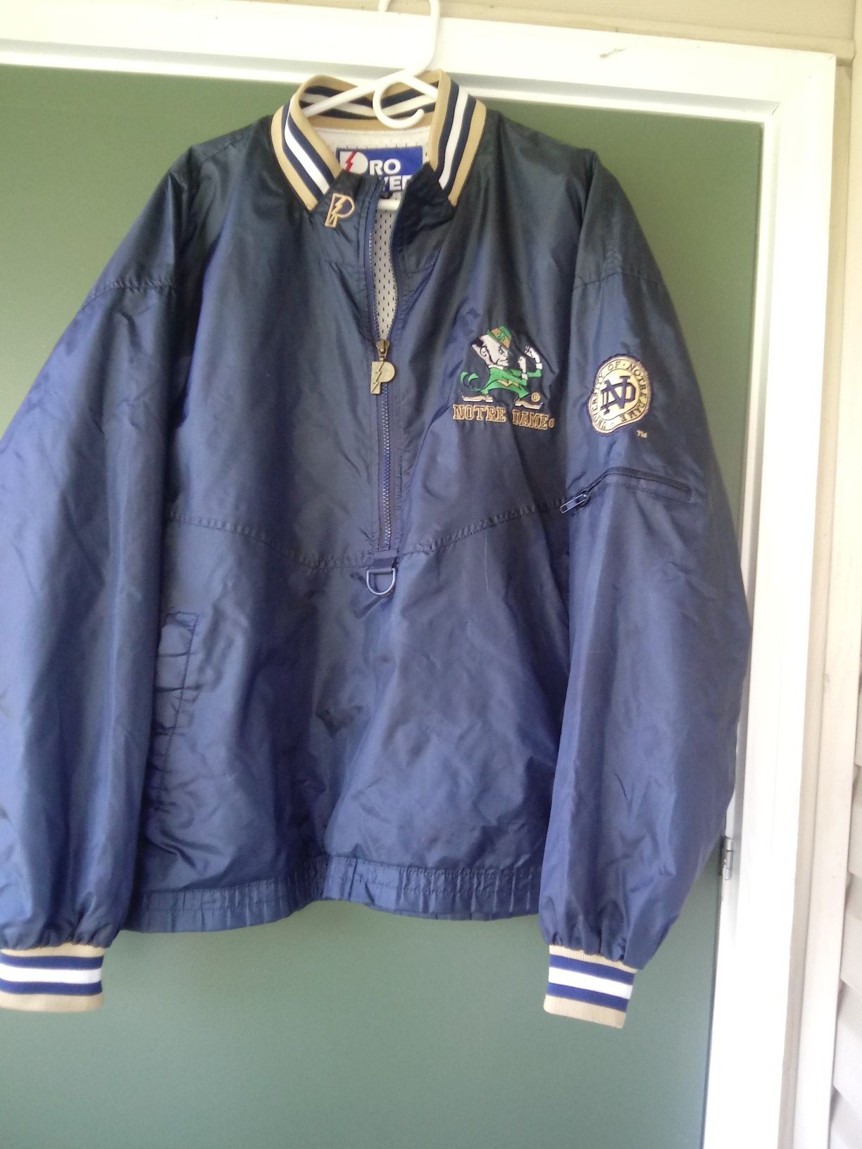 Notre Dame Lined medium weight Jacket (Men's) XL (Pull Over)