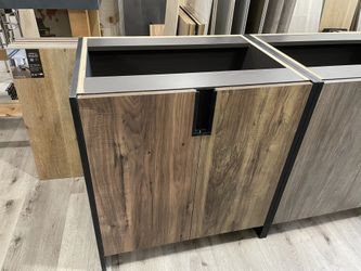 30” Custom Built Vanity Walnut Door Panels