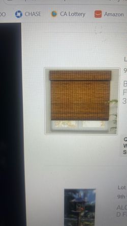 Bamboo Roman Window shade. NEW