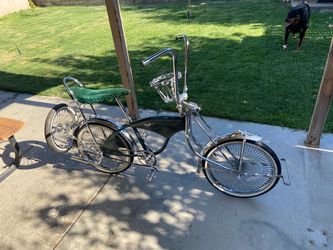 Green & Chrome Lowrider Bike