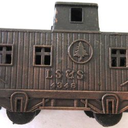 Vintage Die Cast miniature metal Train Caboose Pencil Sharpener