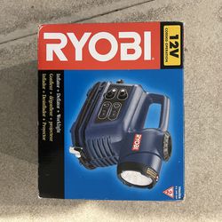 Ryobi Portable 12V Tire Inflator + Deflator + Work Light