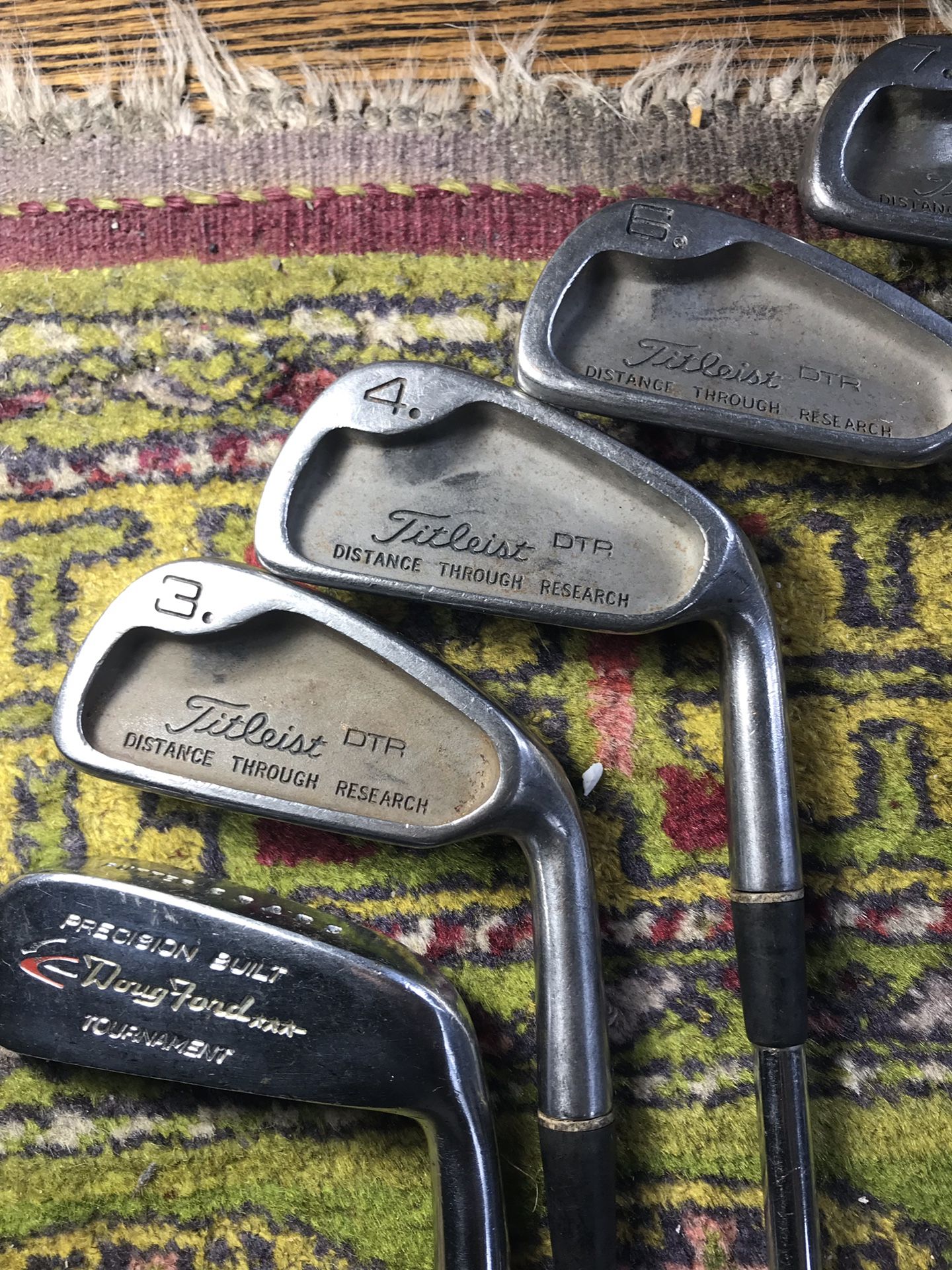 Titleist DTR Iron Golf Clubs #3,4,6,7,8 and included is Ferguson built Doug Ford little club.