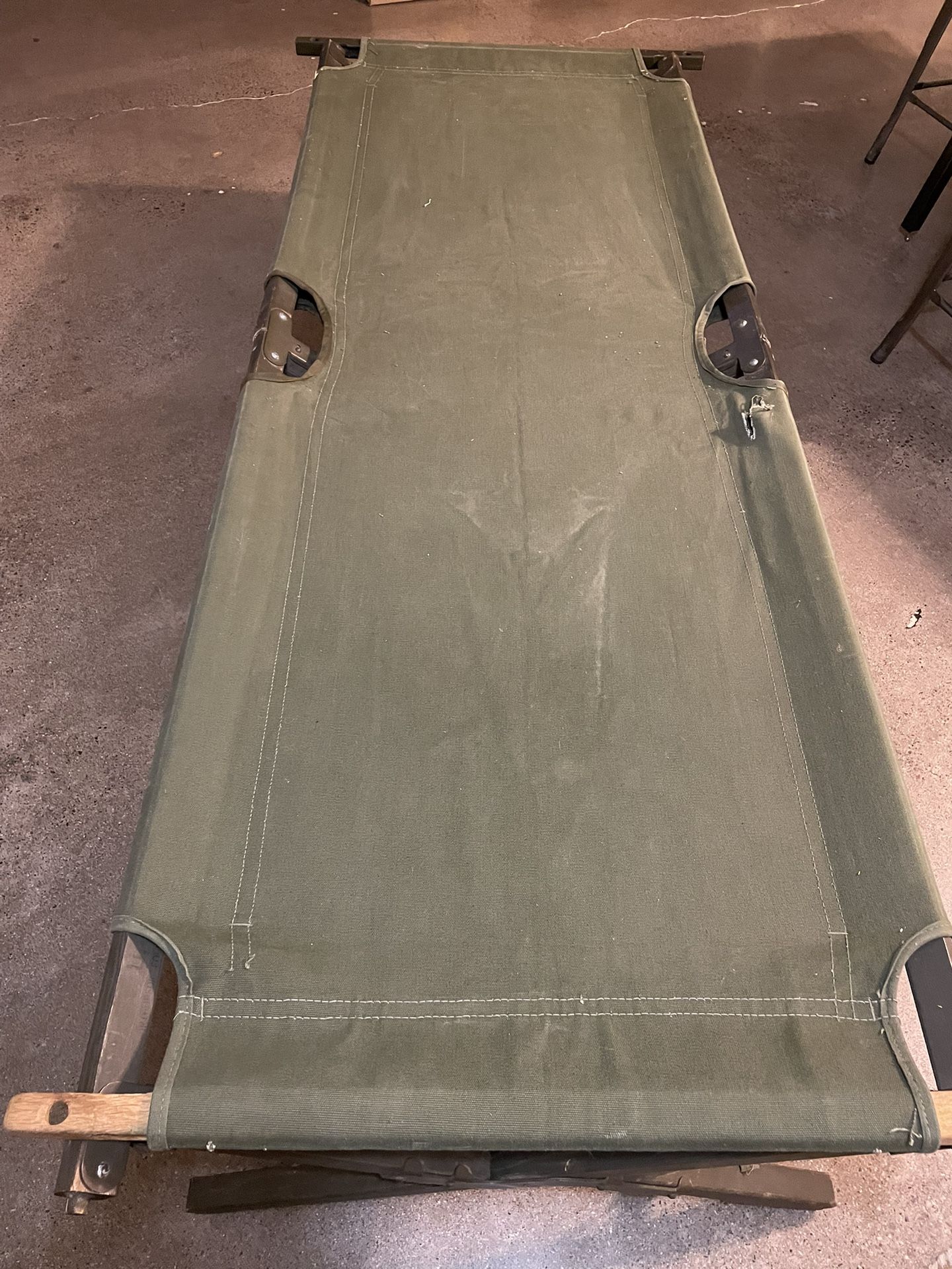 US Korean War Military Cot. Vintage. Authentic