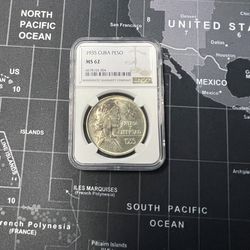 Cuba coin moneda 1935 peso abc