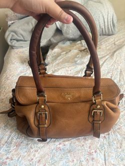 Vintage Prada Bauletto Leather Travel Bag