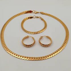 Fashion jewelry set 18k gold plated