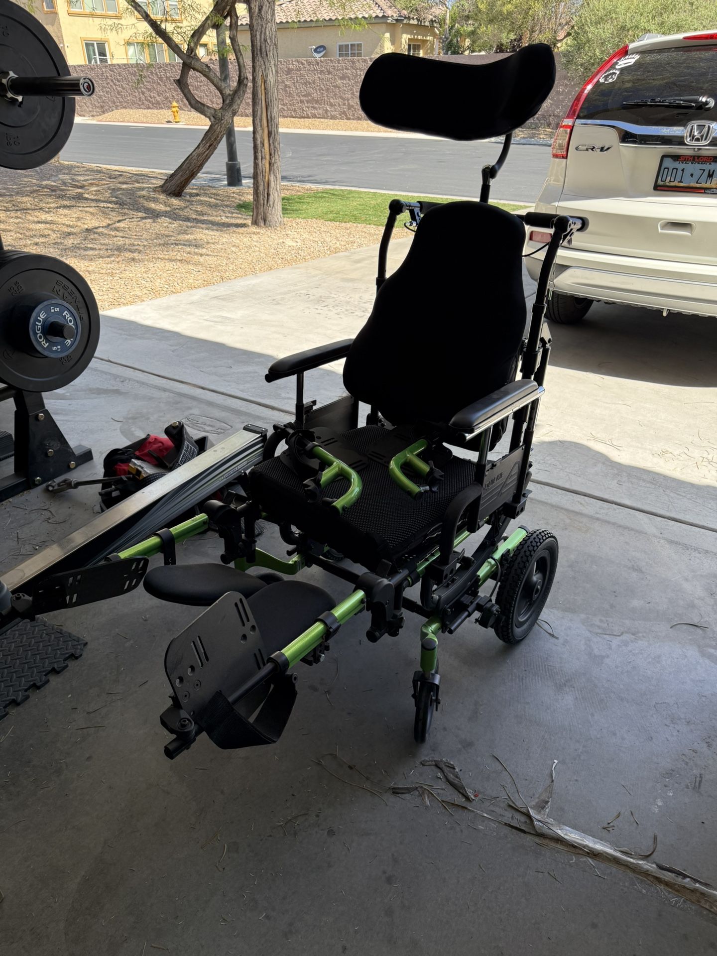 Green Sunrise Medical / Quickie IRIS SE Tilt Medical Wheelchair with Jay Seating