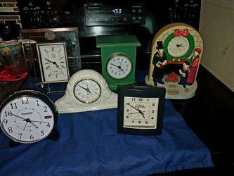 Multiple Clocks, Sharp, Waltham, Timex, etc.