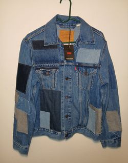 MENS LEVIS PREMIUM VINTAGE  FIT TRUCKER JACKET  Patchwork SIZE M