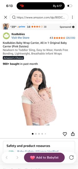Baby carrier pink new