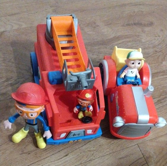 Blippi Fire truck&Blippi Toy& Cocomelon Jj Truck With Sounds $18 Cash Firm Price!!