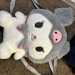 Sanrio Kuromi Grey Backpack