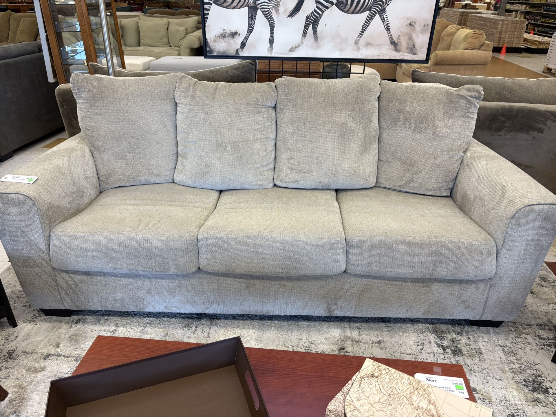 Taupe Chenille Couch