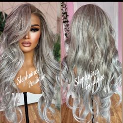 Human Hair Blended Lace Front Wig 