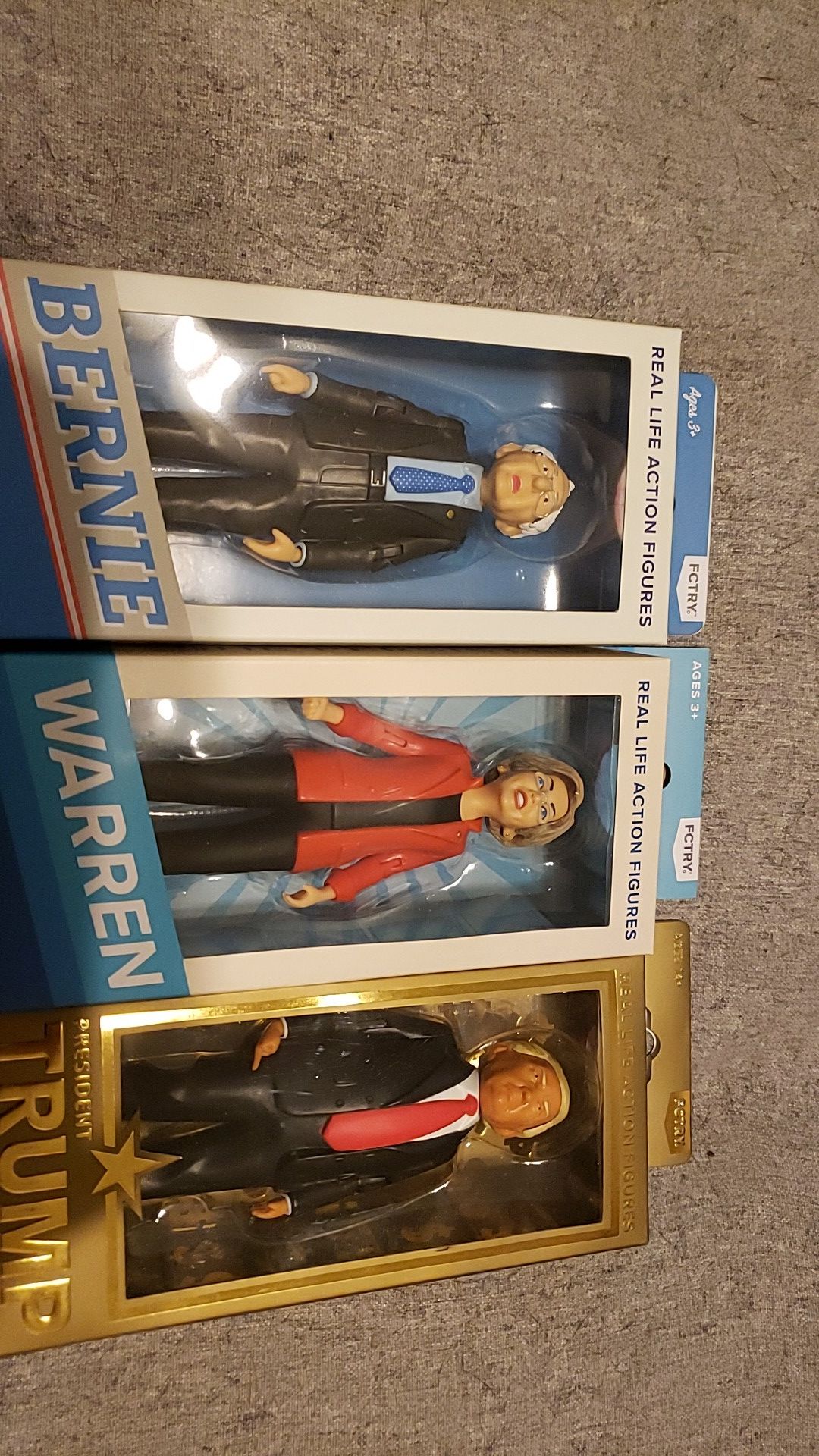 Bernie Elizabeth Trump Action Figures