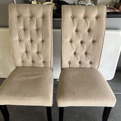 Two Ashley Tufted Chairs 