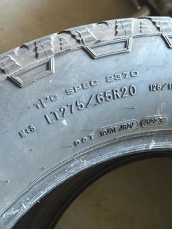 Goodyear Wrangler TrailRunner A/T LT275/65R20 Tire – $90 OBO