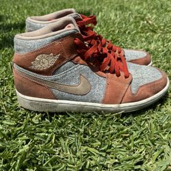 Air Jordan 1 Mid Denim Red Size 9.5