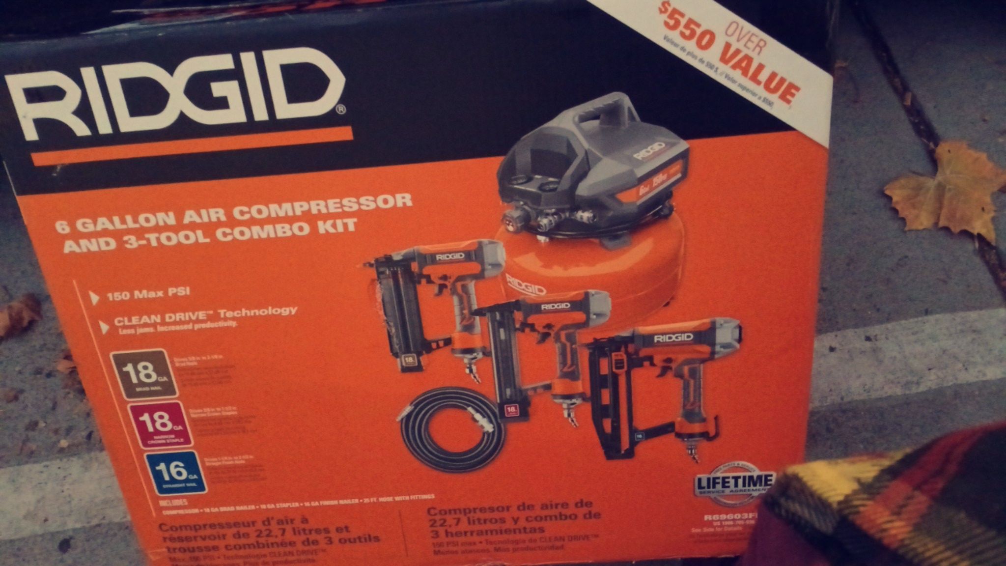 Rigid compressor and three nail guns