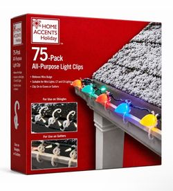 Home Accents Holiday All-purpose Light Clips 75 Count Christmas Light Clips