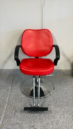 Red Hydraulic Salon Barber Chair