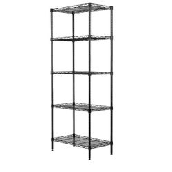 Black 5-Tier Heavy Duty Steel Freestanding Garage Storage Shelving Unit (21.3 in. W x 59 in. H x 11.42 in. D)